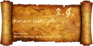 Kurucz Győző névjegykártya